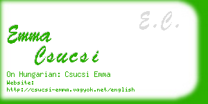 emma csucsi business card